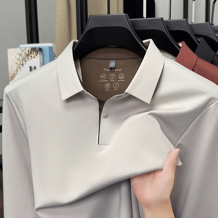 Men's breathable sports polo shirt with innovative easy-care Lisslune
