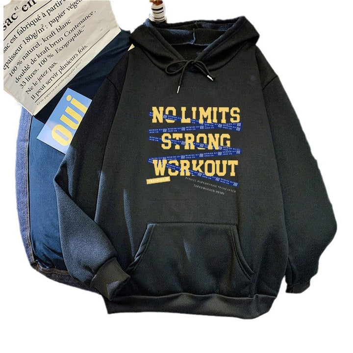 Women's Sporty Hoodie with Motivational Training Print Lisslune