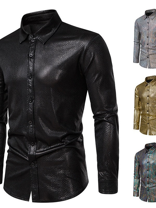 Men's elegant shirt with shimmering top material and modern cut Lisslune