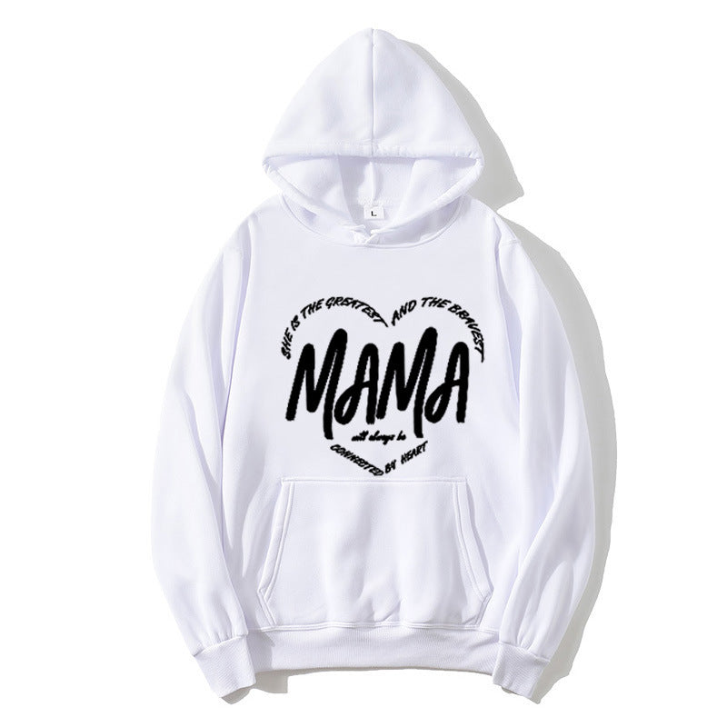 Women's hoodie with creative mama slogan Lisslune