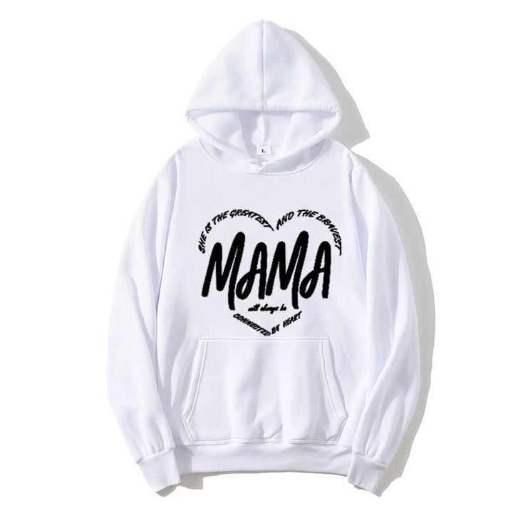 Women's hoodie with creative mama slogan Lisslune