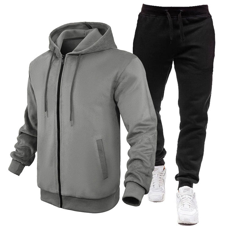 Men's sporty hoodie and tracksuit with fleece lining and practical pockets Lisslune