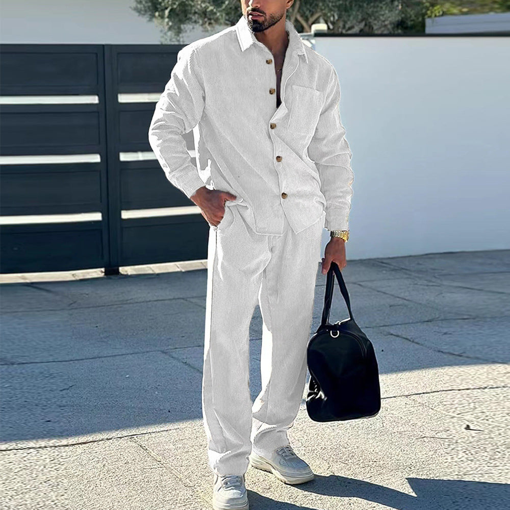 Men's leisure suit with innovative fabric and practical pockets Lisslune