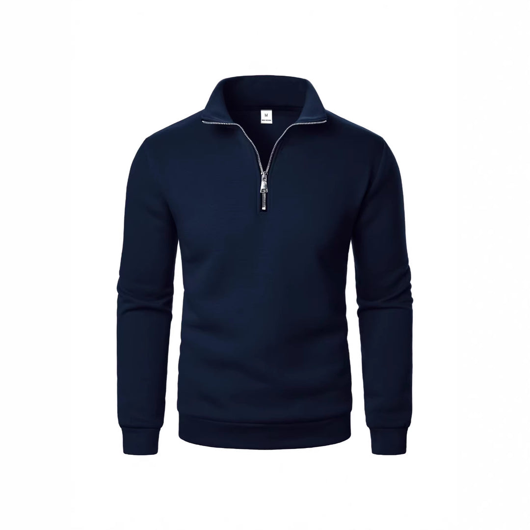 Men's sweatshirt with zipper and modern stand-up collar Lisslune
