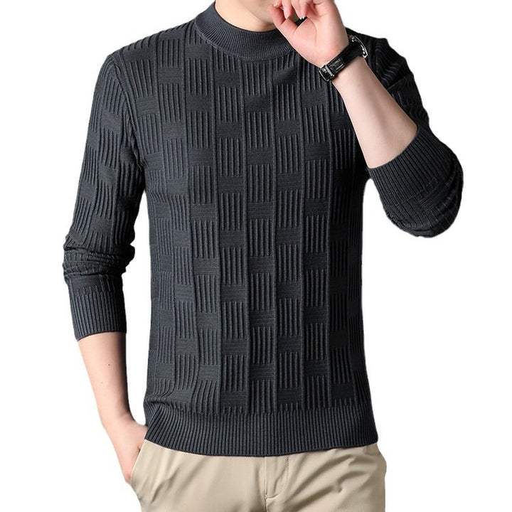 Men's fine-knit sweater with modern structure design Lisslune