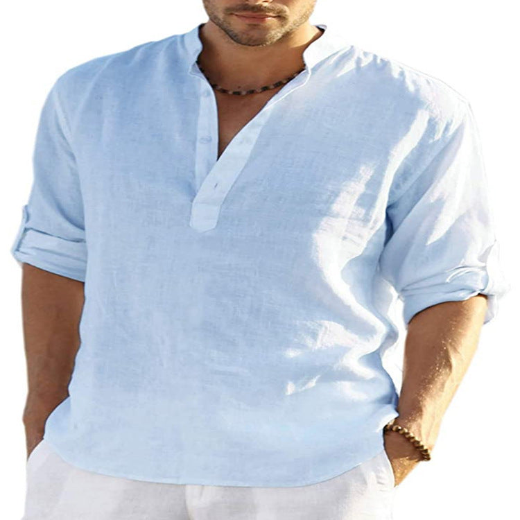 Men's Lightweight and Breathable Linen Top Lisslune