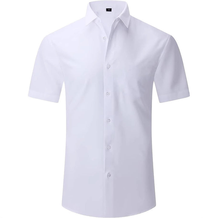 Men's short-sleeve shirt with modern button details and high-quality cotton Lisslune