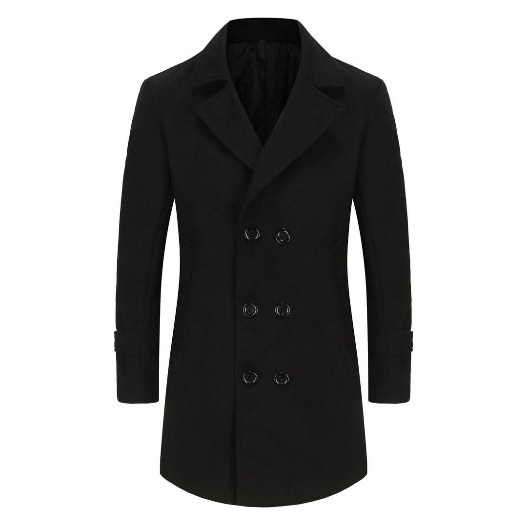 Men's stylish and elegant overcoat with double-breasted buttons Lisslune