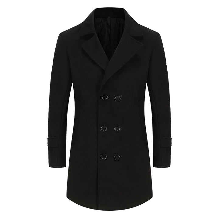 Men's stylish and elegant overcoat with double-breasted buttons Lisslune
