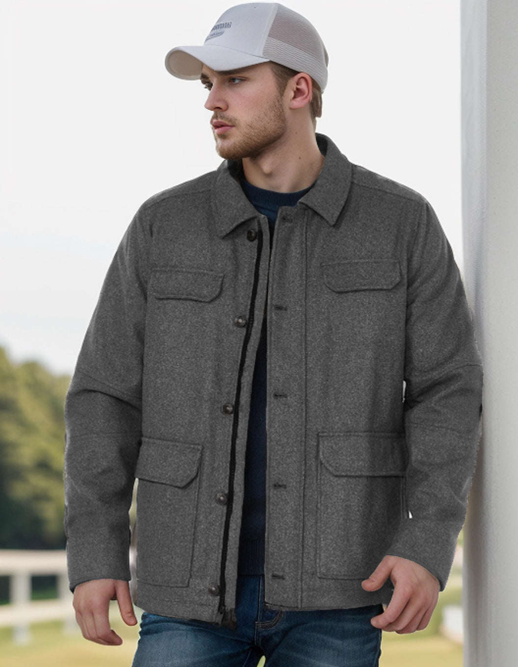 Men's fashionable jacket with practical pockets Lisslune