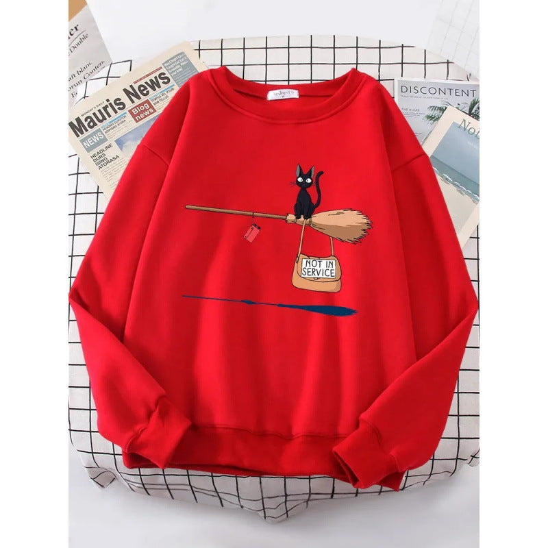 Women's sweatshirt with creative cat design Lisslune