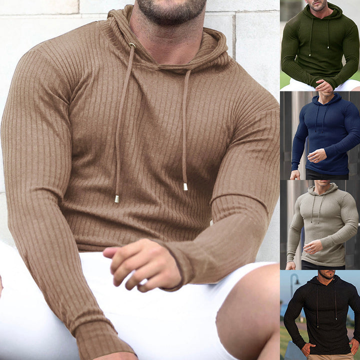 Men's hoodie with moisture-regulating cotton blend and textured design Lisslune