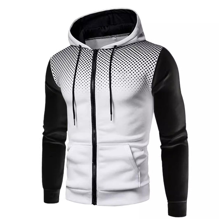 Men's sporty hooded jacket with contrasting inserts Lisslune
