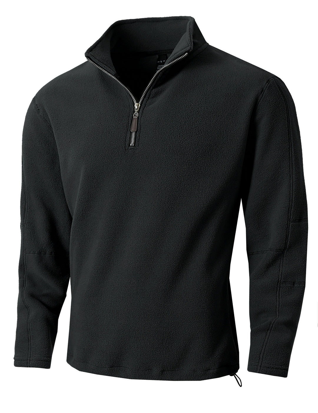 Men's fleece pullover with practical zipper elements and high collar Lisslune