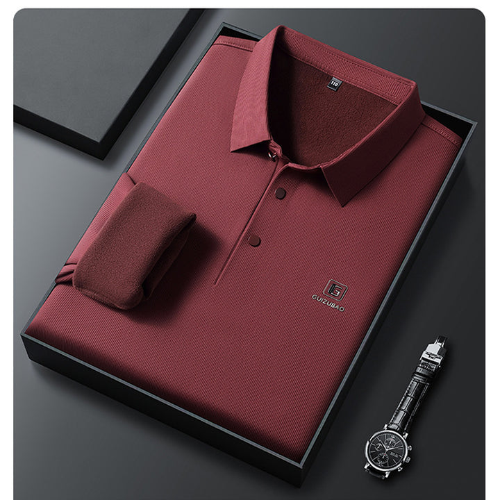 Men's elegant polo shirt with textured surface Lisslune