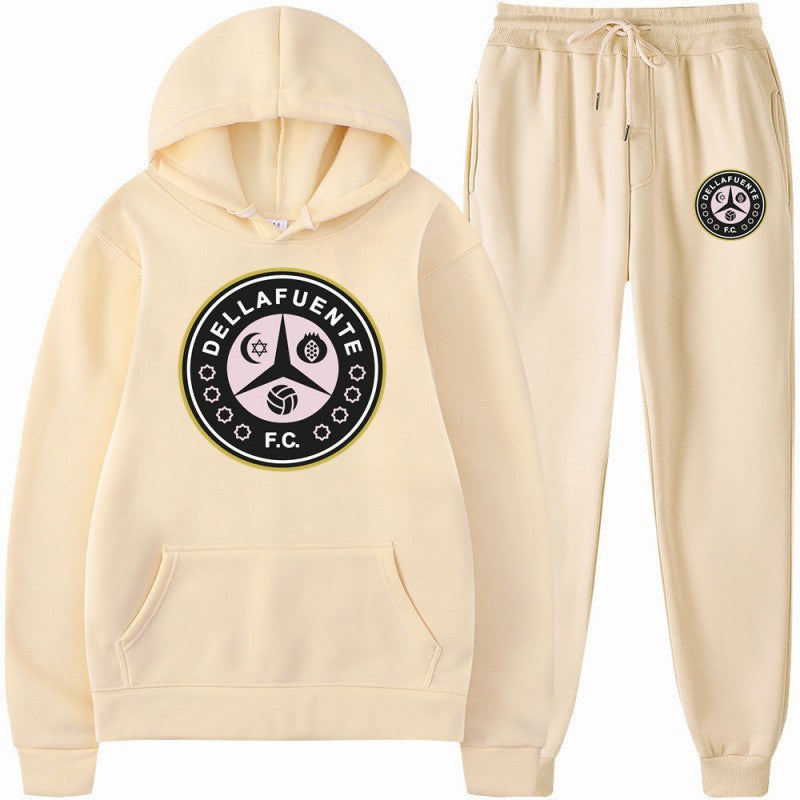 Women’s sweatshirt and jogging pants set with sporty club motif Lisslune