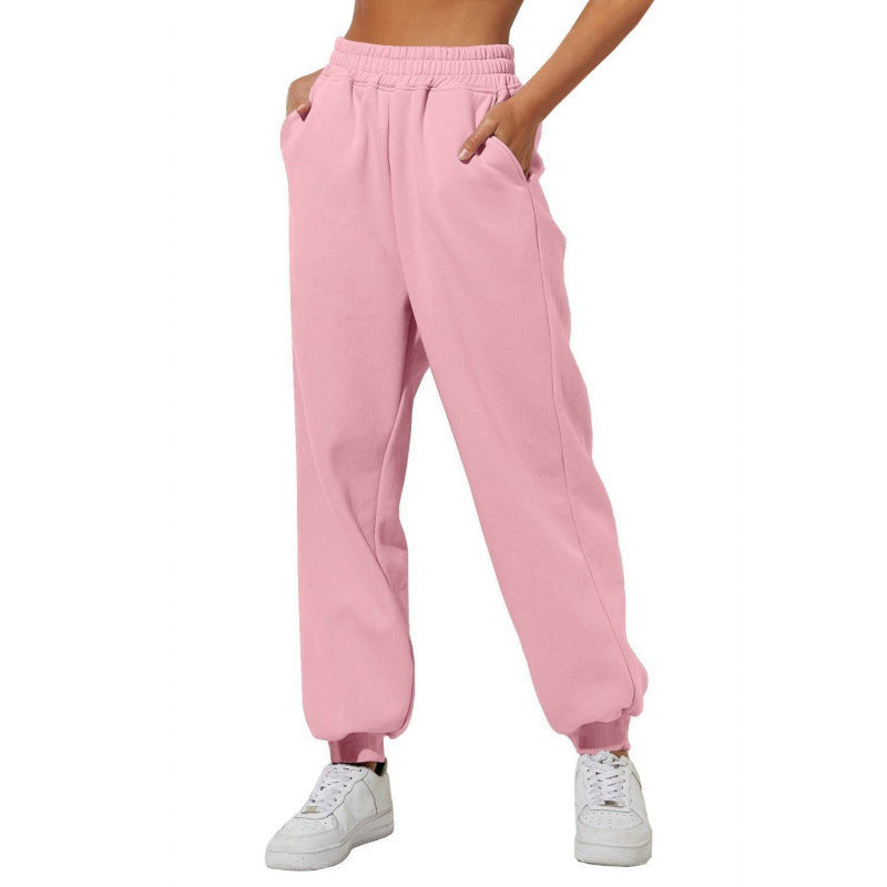 Women's jogging pants with elastic waistband and side pockets Lisslune