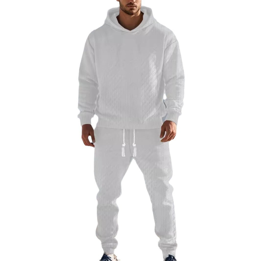 Men's cozy leisure set with hood and elastic waistband Lisslune