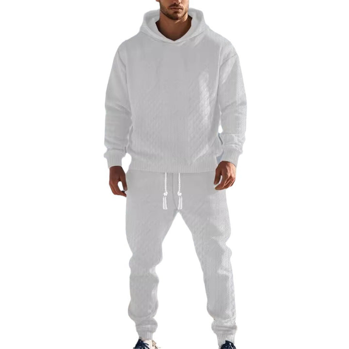 Men's cozy leisure set with hood and elastic waistband Lisslune