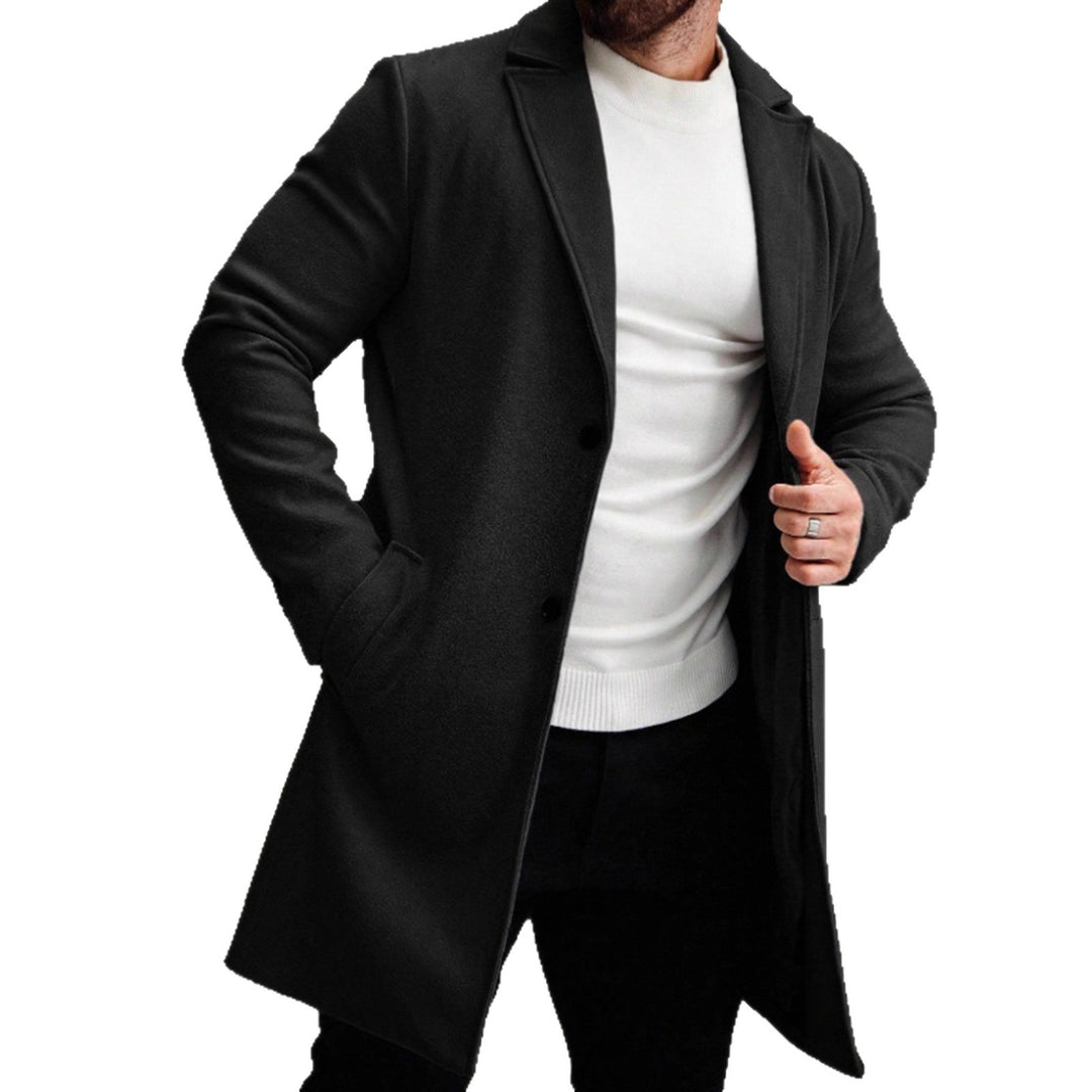 Men's elegant wool coat with slim silhouette Lisslune