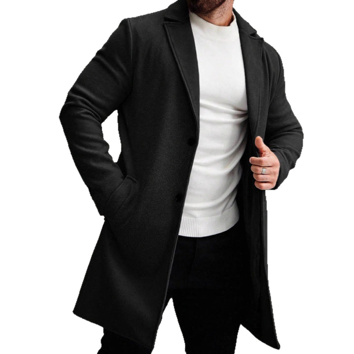 Men's elegant wool coat with slim silhouette Lisslune