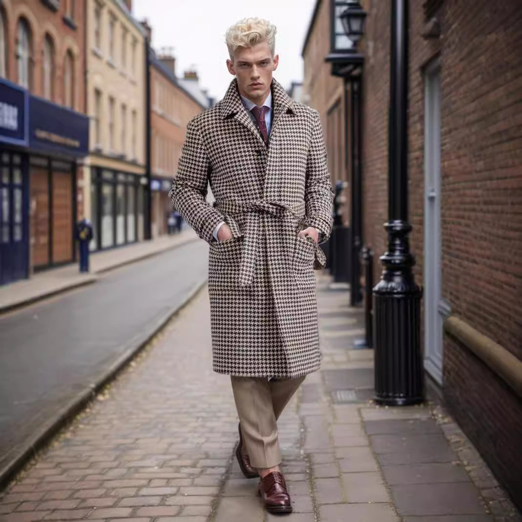 Men's classic checked coat Lisslune