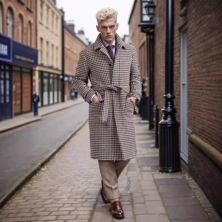 Men's classic checked coat Lisslune