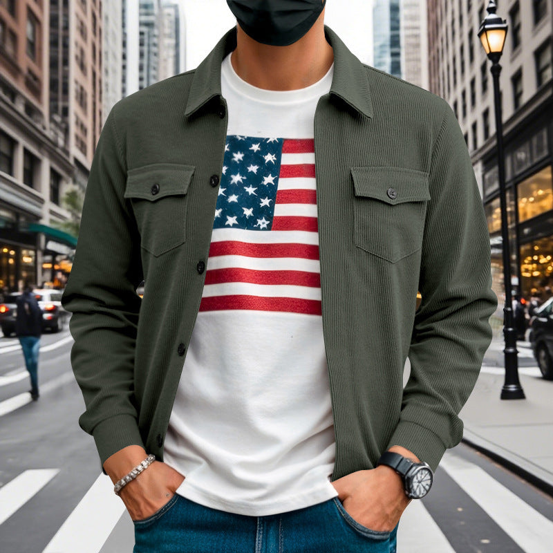 Men's casual shirt jacket in structured design Lisslune
