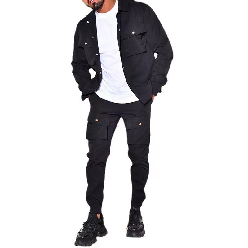 Men's Versatile Cargo Jacket and Pants Lisslune