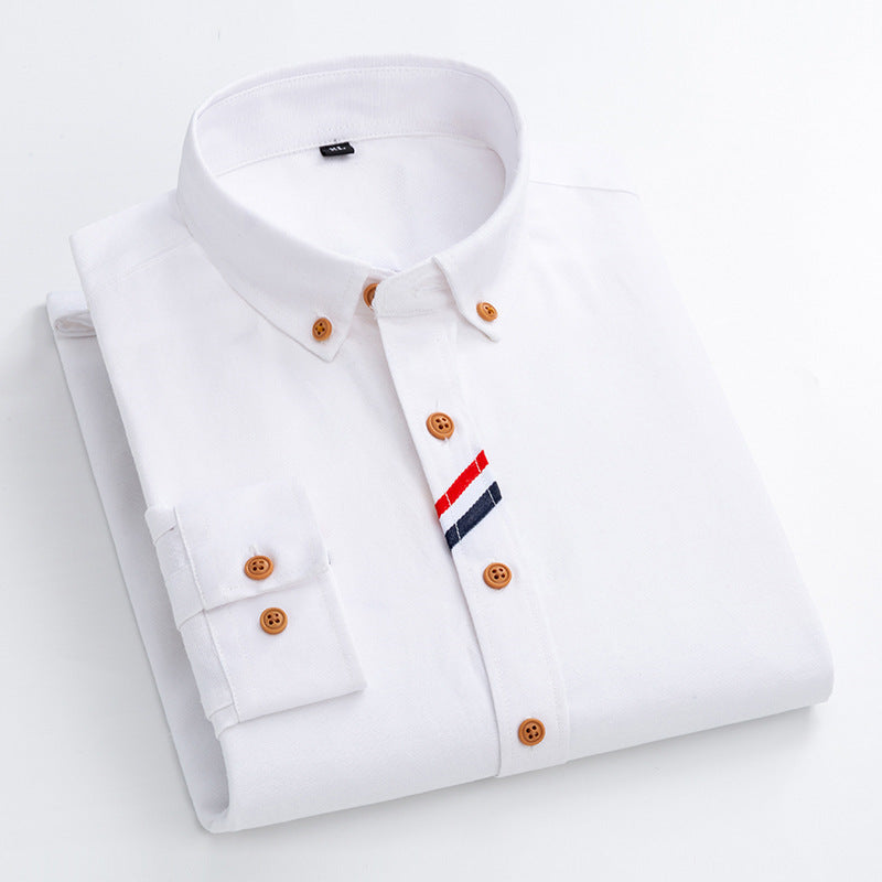 Men's Chambray Shirt with Textured Fabric and Stylish Contrast Details Lisslune