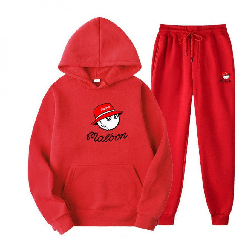 Women's leisure hoodie suit with playful graphic design and practical pockets Lisslune