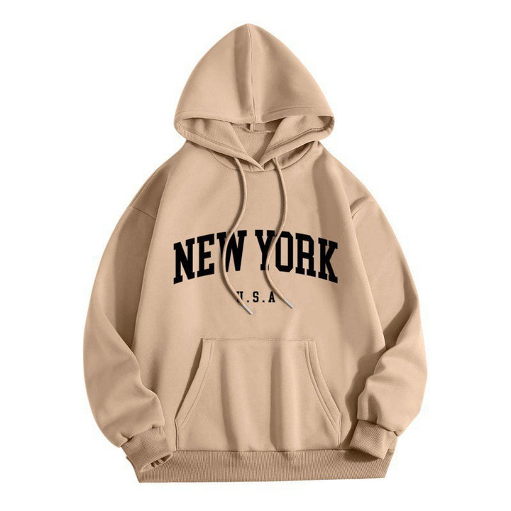 Women's hoodie with stylish New York print Lisslune