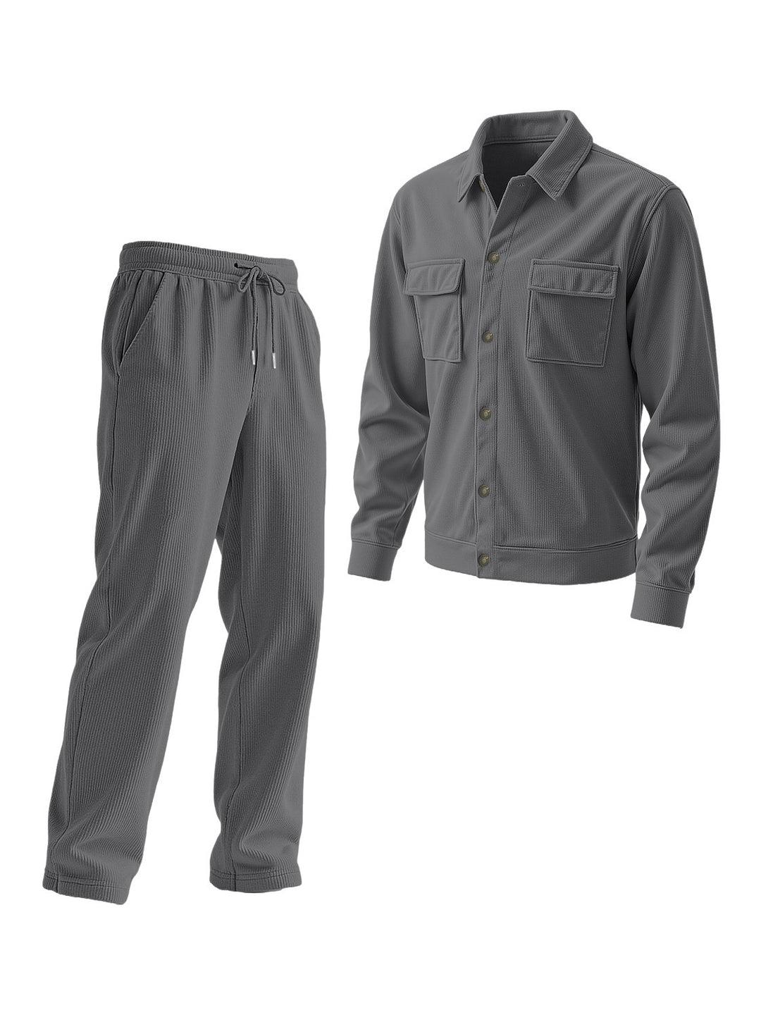 Men's casual tracksuit with textured top and elastic waistband Lisslune