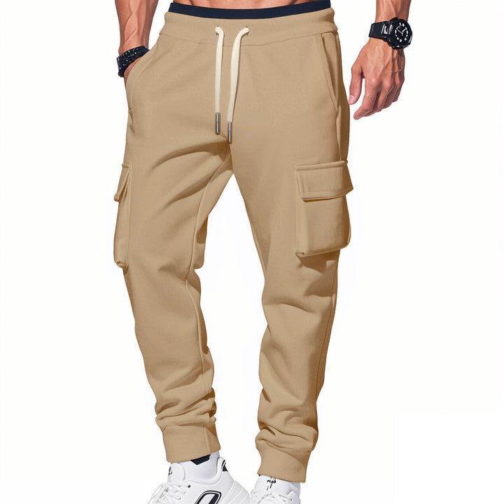 Men's cargo pants with elastic waistband and practical side pockets Lisslune 1759578172