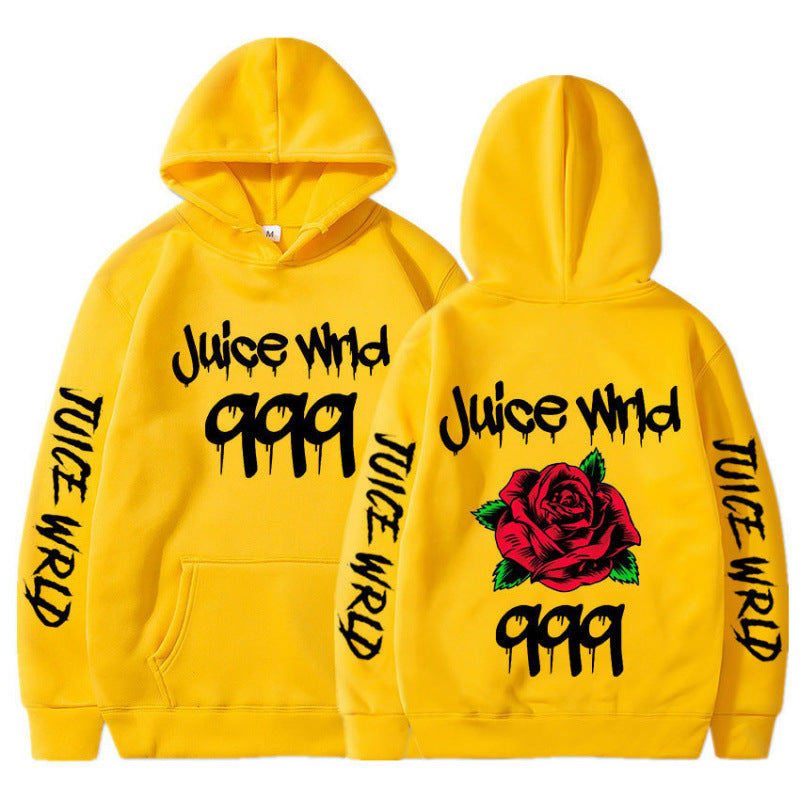 Women’s hoodie with striking graphic design and romantic rose motif Lisslune