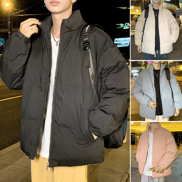 Men's quilted jacket with high collar and elastic cuffs Lisslune