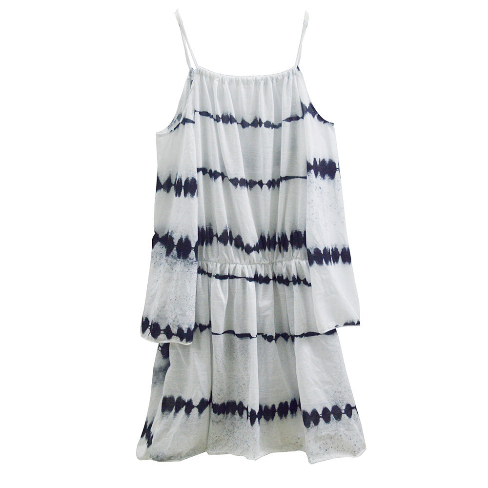 Women’s casual dress with off-shoulder design and Boho graphics Lisslune