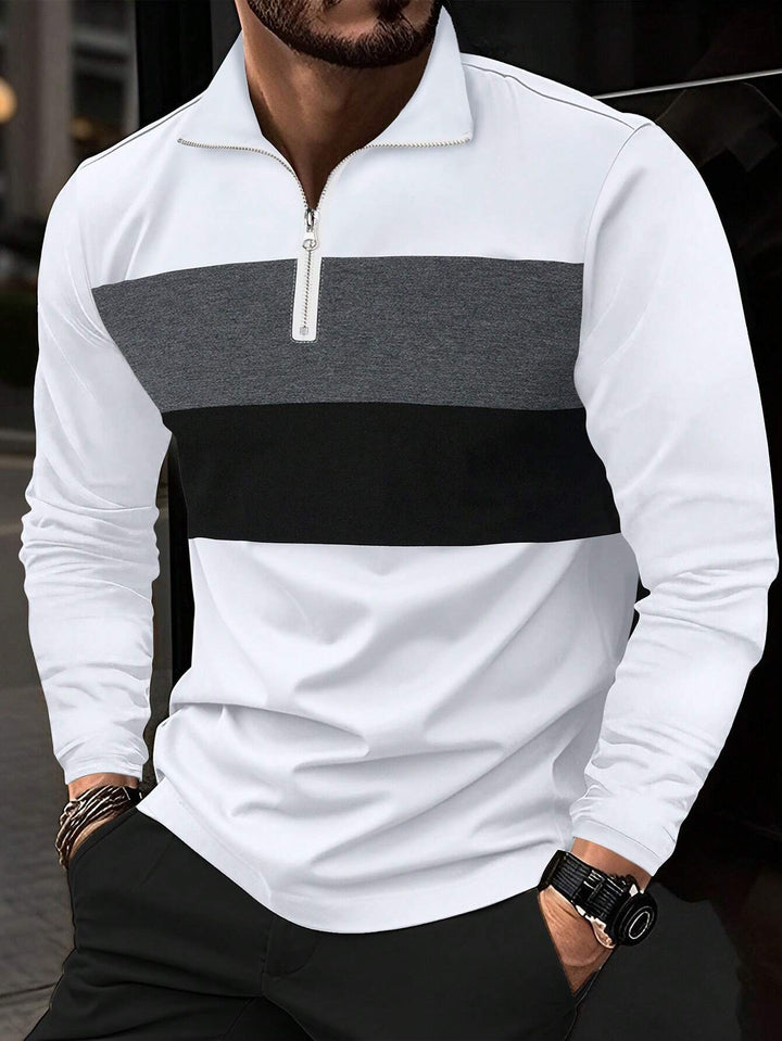 Men's casual sweater with modern zipper Lisslune