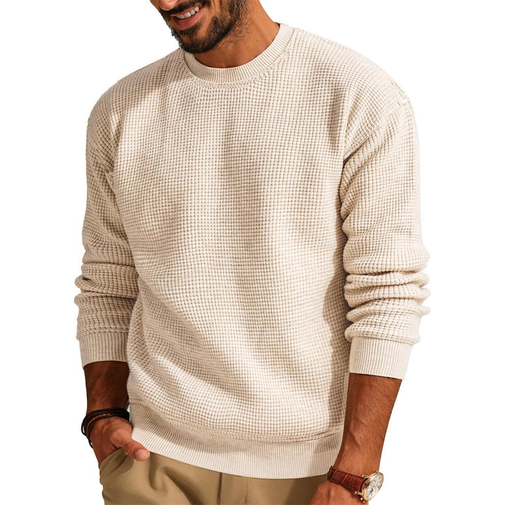 Men's Structured Sweatshirt with Round Neck Lisslune