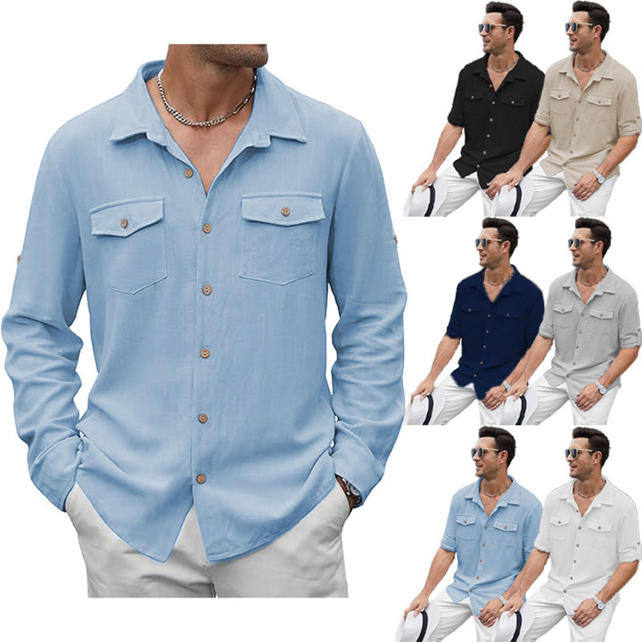 Men's classic casual shirt with two chest pockets Lisslune