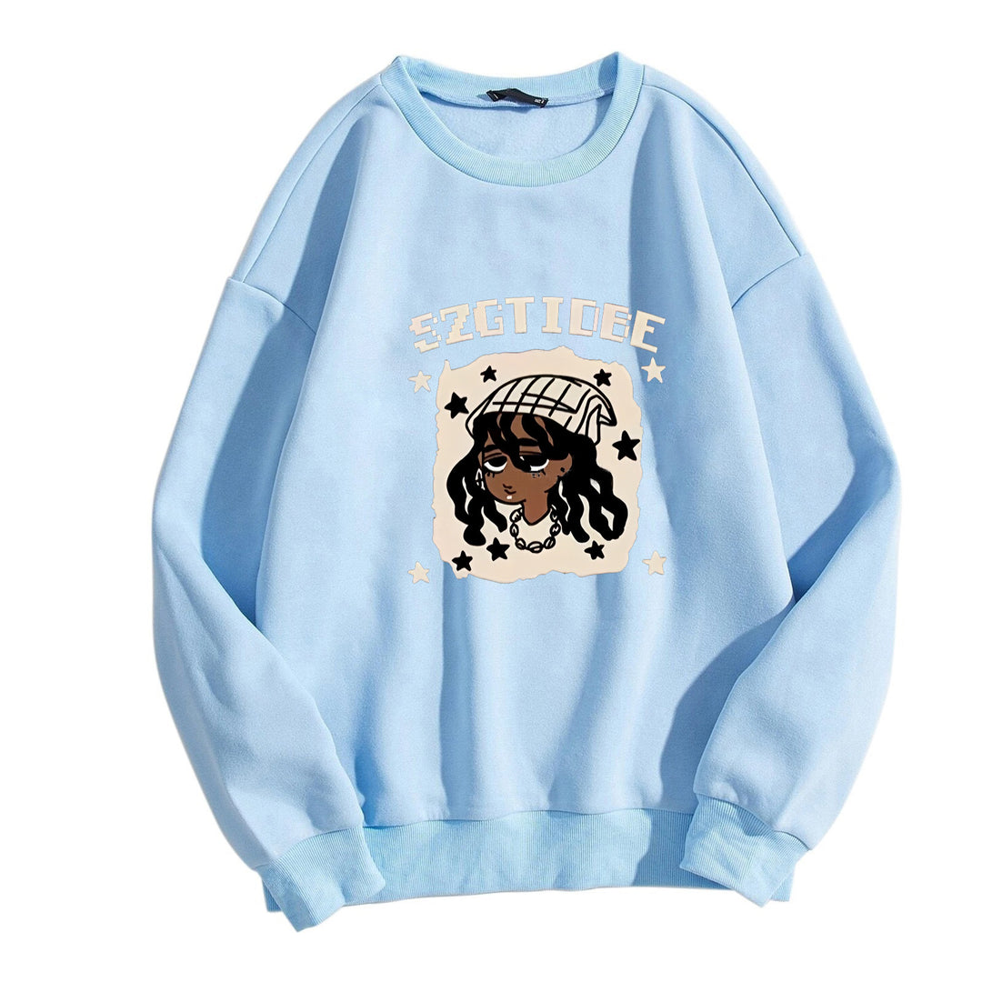 Women's casual sweatshirt with artistic print Lisslune