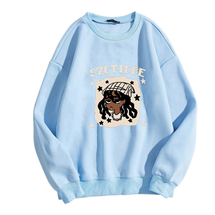 Women's casual sweatshirt with artistic print Lisslune
