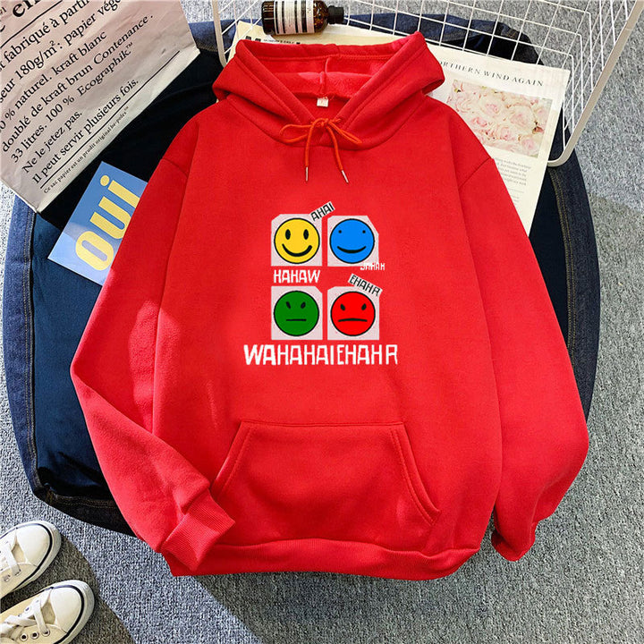 Women’s hoodie with cheerful emoji design Lisslune
