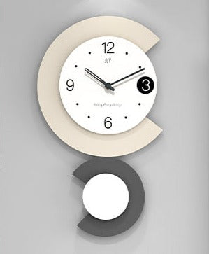 Lisslune | Modern LED Lamp Silent Wall Clock for Living Room