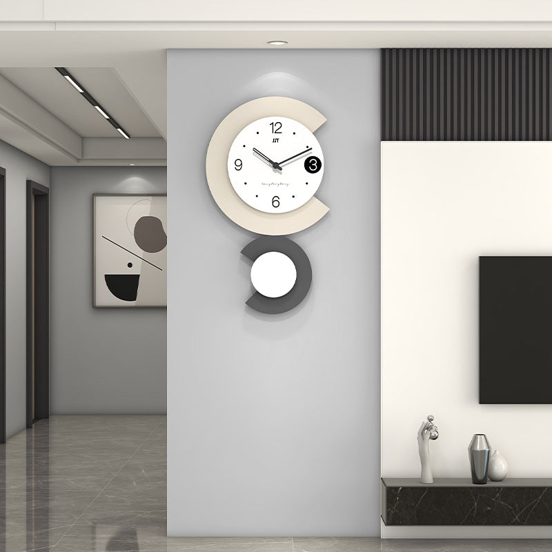 Lisslune | Modern LED Lamp Silent Wall Clock for Living Room