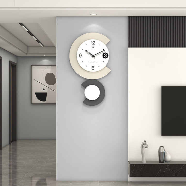 Lisslune | Modern LED Lamp Silent Wall Clock for Living Room
