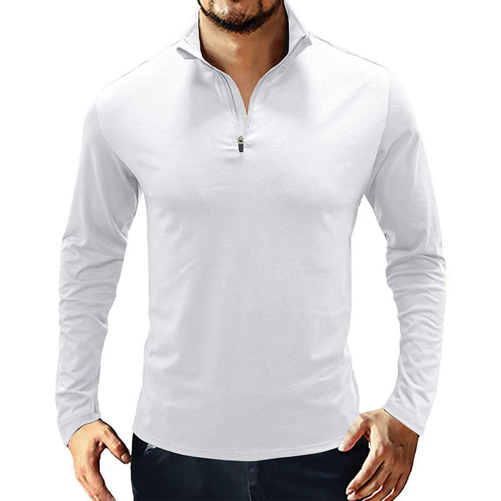 Men's functional shirt with high collar and half zipper Lisslune
