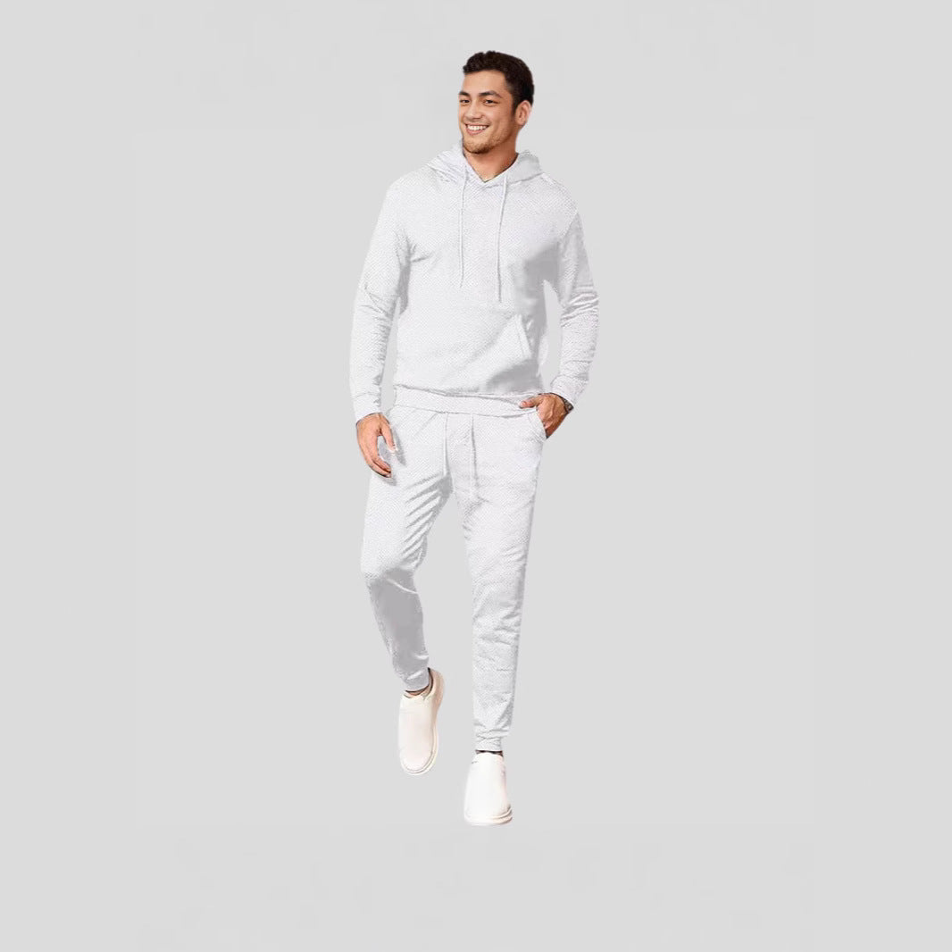 Men's sporty hoodie and jogging pants set with breathable materials Lisslune
