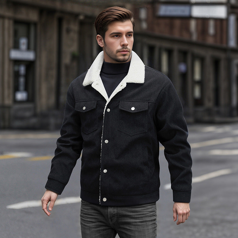 Men's stylish outer jacket with warm lining and practical pockets Lisslune