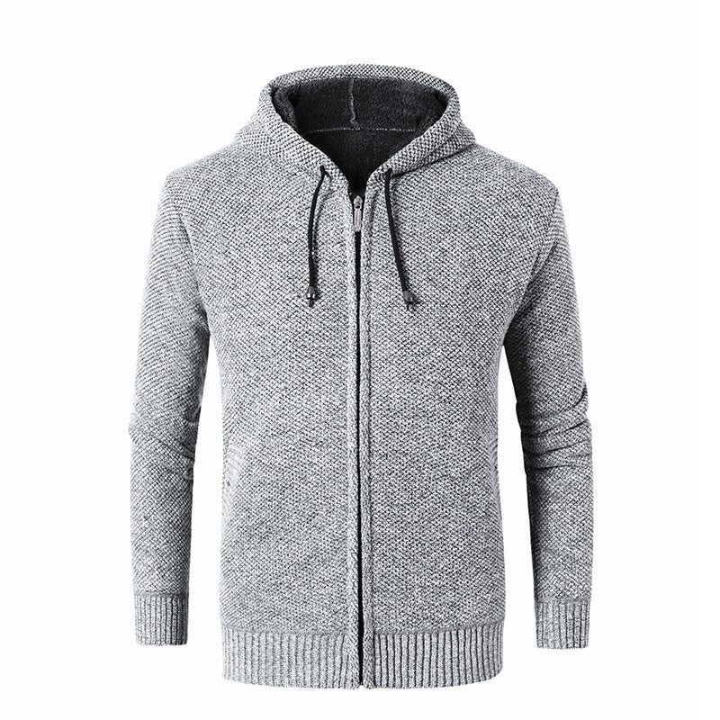 Men's modern cardigan with hood and soft lining Lisslune